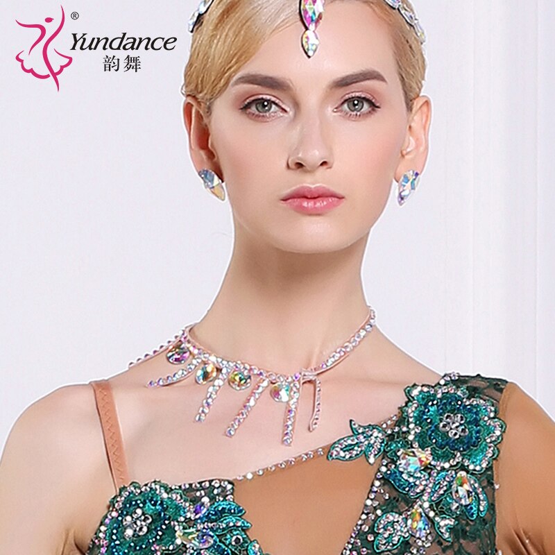 レディー新しいmotownダンスネックレス女性飾り国際neckchainラテン競技ダイヤモンドをちりばめたアクセサリーB-6577 | 社交
