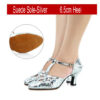 Silver 65cm heel