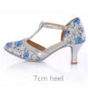 Blue 7cm heel