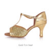 gold V 7cm heel