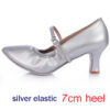 Silver 7cm heel