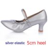 Silver 5cm heel