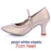 Pearl white 7cm heel